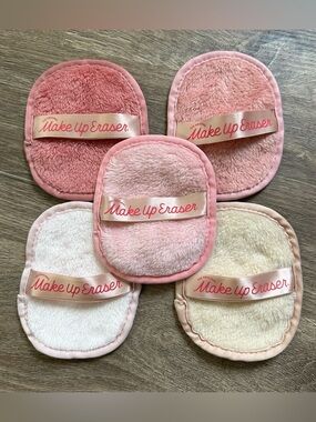 Make Up Eraser Reusable Makeup Remover Pads - Pink & Cream Set